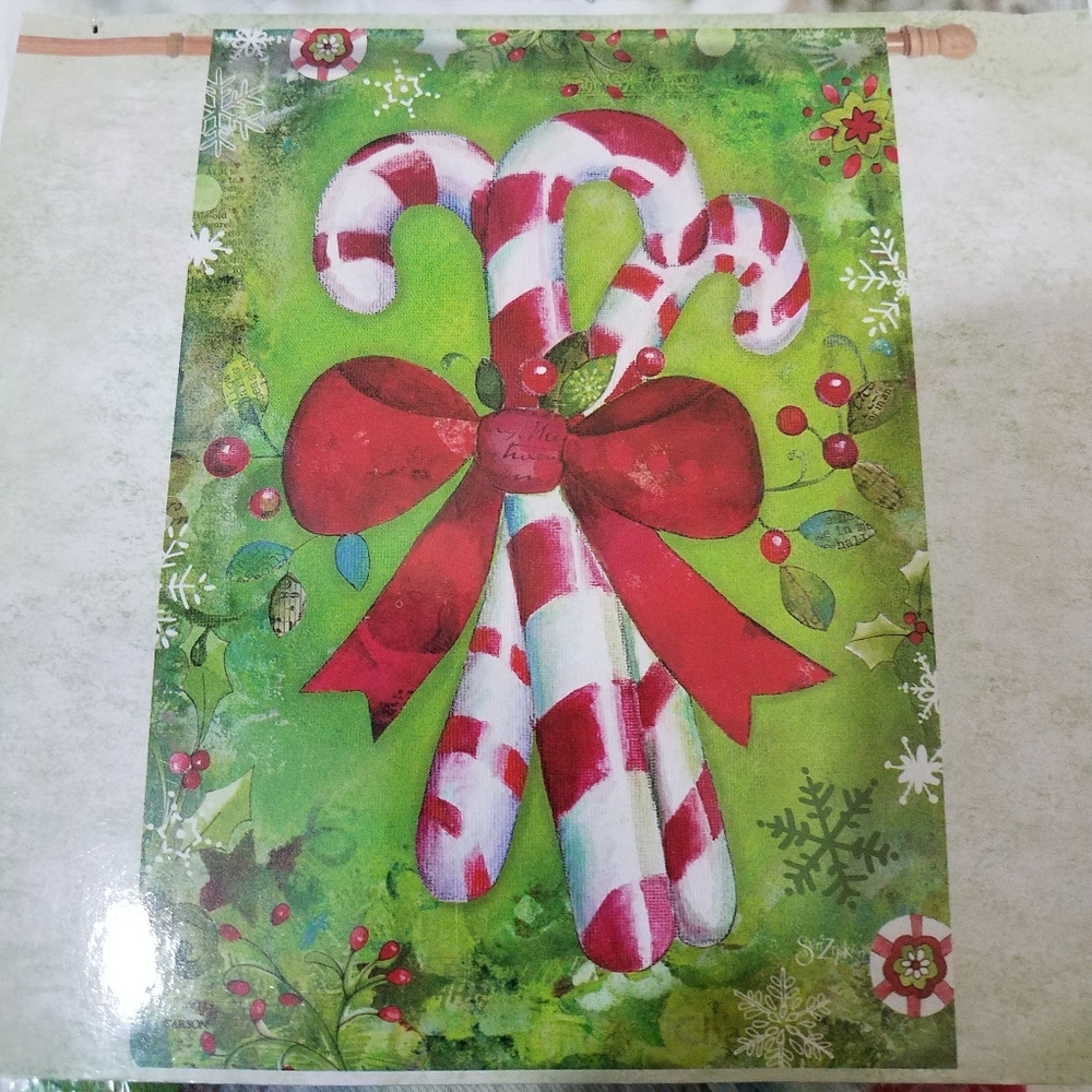 Nicole 28 x 40 Candy Cane Flag New